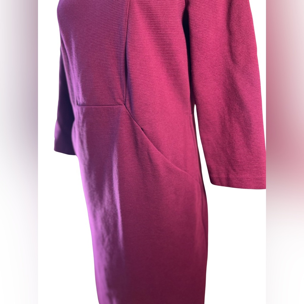 Boden Brontë Ottoman Sheath Dress – Maroon, Size 8L (Long) - Picture 8 of 11